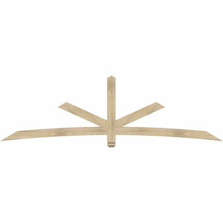 Ekena Millwork Alberta Rough Sawn Timber Gable Bracket, Douglas Fir, 108"W x 31 1/2"H x 2"D x 4"F, 7/12 Pitch GBW108X31X0204ALB00RDF